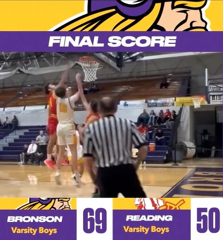 Bronson boys beat Reading 69-50